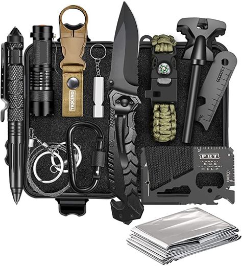 Survival Gadgets, Survival Kit Gifts, Emergency Blanket, Tactical Pen, Hunting Camp, Fishing Birthday, Tactical Survival, Hunting Gifts, Unique Gifts For Men