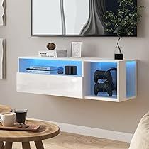 Tv Stand Floating, Modern Floating Shelf, Tv Stand Wall, Wall Mount Entertainment Center, Entertainment Center With Storage, Wall Mount Tv Stand, Storage For Bedroom, Hanging Tv, Tv Console Modern