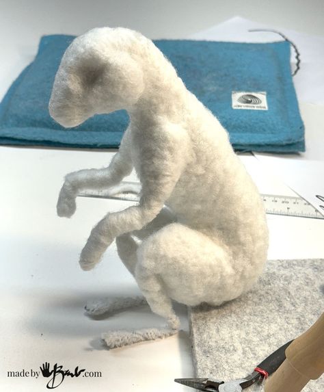 What to know before starting to Needle Felt Animals - Made By Barb Wool Animals Felted, How To Needle Felt Animals, Easy Wool Crafts, How To Needle Felt, Felted Animals Tutorial, Needle Felt Doll, Needle Felting Diy Tutorials, Felt Doll Tutorial, Needle Felting Animals