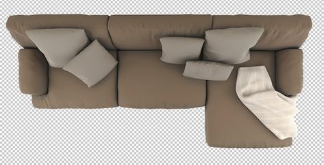 Pillow Top View, Couch Top View, Sofa Top View, Brown Corner Sofa, Corner Sofa Pillows, Presentation Plan, Brown Corner Sofas, L Sofa, L Sofas