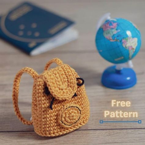 Joining Yarn Crochet, Joining Yarn, Crochet Backpack, Quick Crochet Patterns, Backpack Free, Crochet Doll Clothes, Quick Crochet, Crochet Lovers, Amigurumi Free