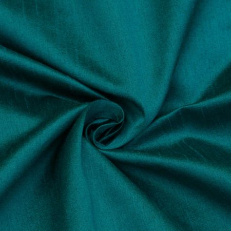 Peacock Greenish Blue Art Silk Fabric By The Yard, Faux Silk Curtain Fabric, Dress Fabric, Wholesale Art Silk Fabric, Slub Faux Silk Fabric Curtain Dress, Faux Silk Curtains, Types Of Window Treatments, Blueish Green, Silk Curtains, Brown Bottles, Drapery Panels, Greenish Blue, Green Art