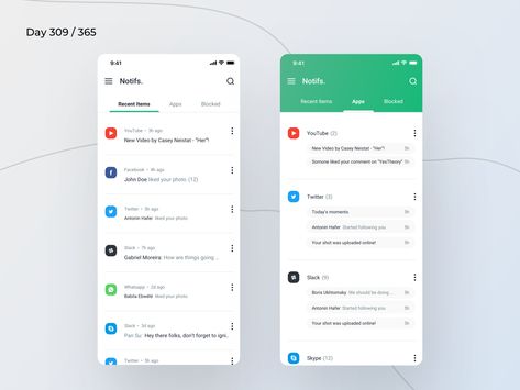 Notifications Saver App Concept | Day 309/365 - Project365 app log notifications log past notifications notification saver notification log ios12 ios11 ios mobile-app mobile app project365 design-challenge daily-ui minimal minimal-monday Phone Notification, Ui Design App, Bus App, Quran App, Sales App, Mobile App Interface, Ux Design Mobile, Ui Design Mobile, Card Ui