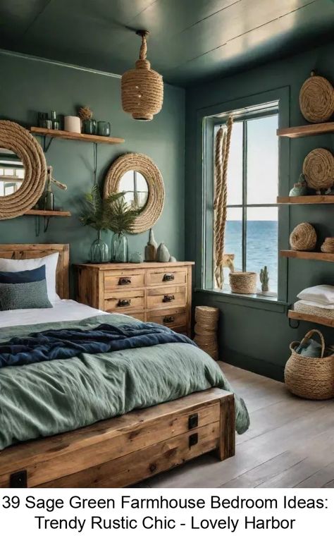 Green Bedroom Dark, Sage Green Farmhouse Bedroom, Green And Beige Bedroom, Black And Dark Green Bedroom, Green Farmhouse Bedroom, Green And Cream Bedroom, Green And Black Bedroom, Pink And Green Room, Sage Green Farmhouse