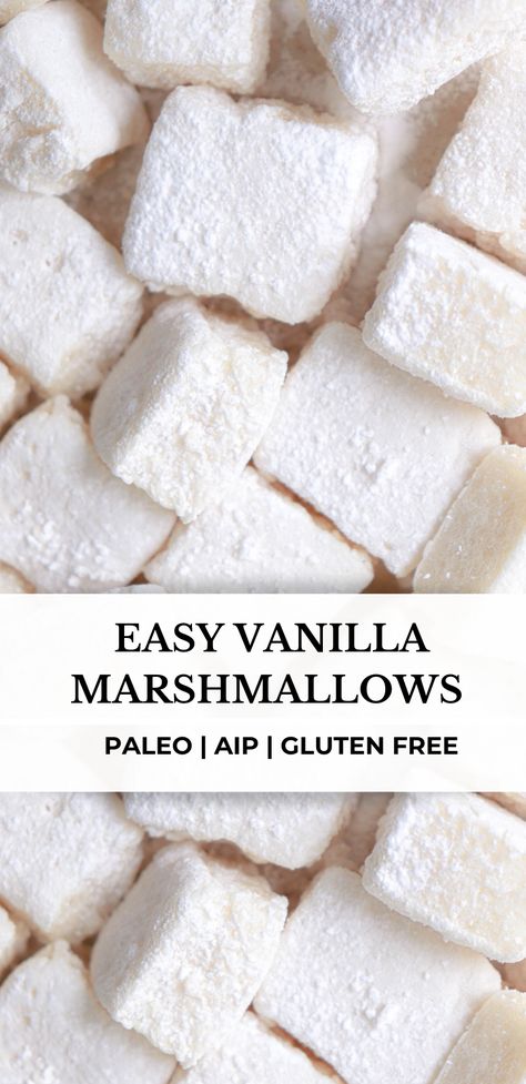 Paleo Marshmallows, Healthy Marshmallows, Aip Diet Recipes, Resep Vegan, Aip Snack, Gluten Free Marshmallows, Food Change, Autoimmune Paleo Recipes, Aip Paleo Recipes