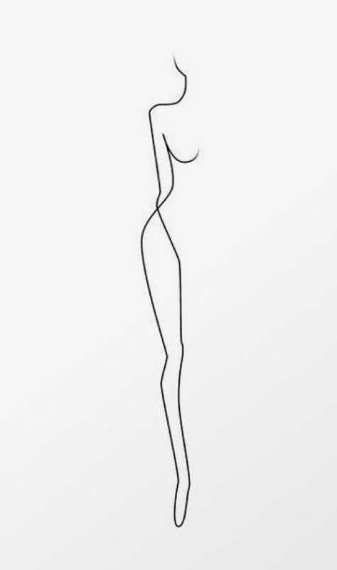 Women Body Silhouette, Woman Silhouette Aesthetic, Person Line Art, Women Outline Art, Women Figure Tattoo, Female Silhouette Tattoo, Body Outline Tattoo, 1 Line Art, Mum And Dad Tattoos