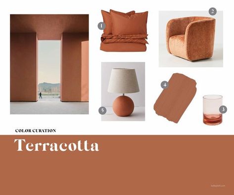 Light Terra Cotta Paint Color, Terra Cotta Paint, Terra Cotta Paint Color, Terracotta Tile Floor, Terracotta Paint, Bold Bathroom, Bobby Berk, Bedroom Orange, Favorite Paint Colors