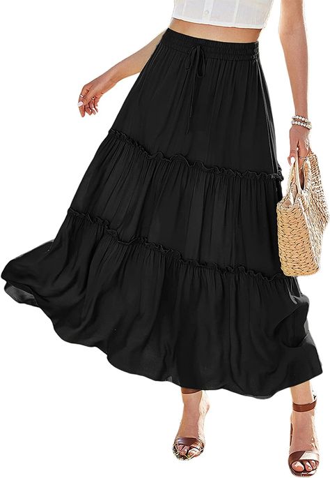 Long Skirt Casual, Long Flowy Skirt, High Waist Long Skirt, Long Maxi Skirt, Pleated Maxi Skirt, Langer Rock, Long Maxi Skirts, Long Skirts, Pleated Maxi