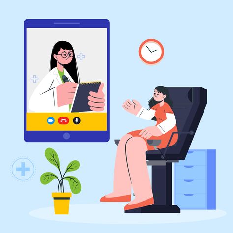 7 Trends Shaping the Future of Telemedicine Health Application, Vector Online, Concept Illustration, Digital Health, Online Friends, Instant Messaging, Medical Information, App Development Companies, Medical Services