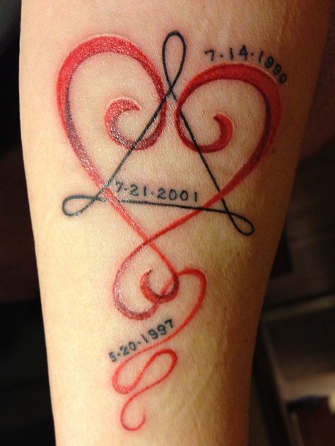 For my 60th birthday.   Celebrating my wedding anniversary and the adoption dates of my two children. The adoption triangle and the Chinese proverb of the Red Thread. Ideas For 60th Birthday, Adoption Symbol Tattoos, Thread Tattoo, Adoption Tattoo, Adoption Symbol, Adoption Ideas, Symbol For Family Tattoo, Lace Drawing, Birthday Tattoo