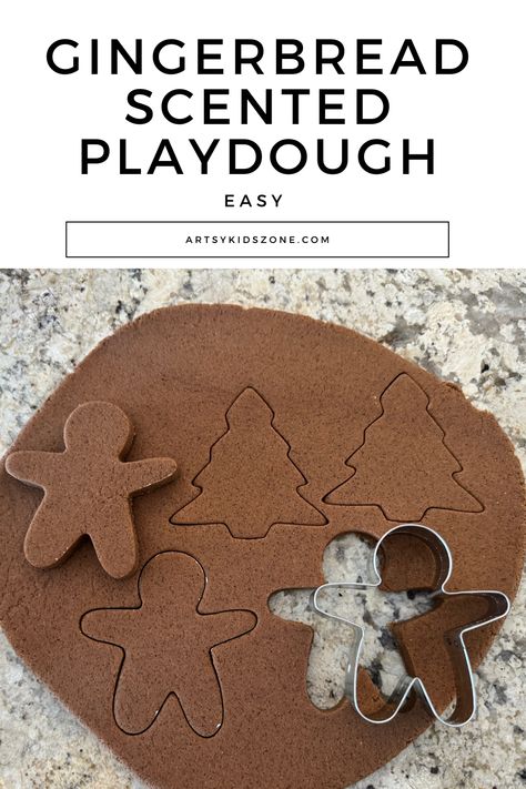 Gingerbread Scented Playdough Recipe Gingerbread Playdoh, Scented Playdough Recipe, Gingerbread Playdough, Gingerbread Play Dough, Cozy Scents, Gingerbread Cookie Mix, Scented Playdough, Easy Playdough Recipe, Cooked Playdough