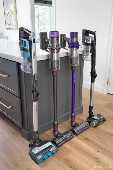 Shark vs. Dyson Cordless Vacuum Face-Off! | Driven by Decor Dyson Vs Shark Vacuum Cleaners, Dyson Cordless Vacuum, Best Cordless Vacuum, Dyson Cordless, Shark Vacuum Cleaner, Floor Cleaning Solution, Cleaning Games, Driven By Decor, Shark Vacuum