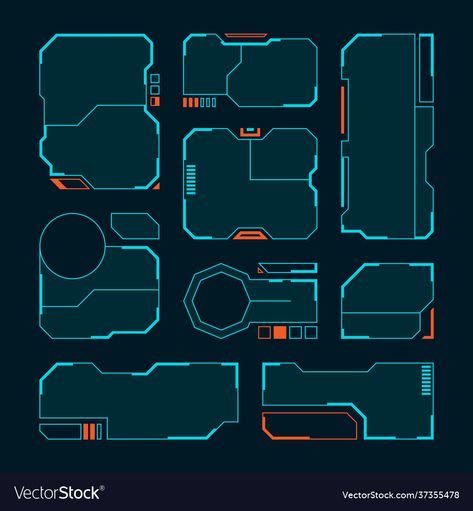 Gaming Template Design, Futuristic Interface Design, Cyberpunk Layout Design, Futuristic Layout Design, Game Screen Design, Gaming Ui Design, Game Layout Design, Vector Game Art, Futuristic Ui Design