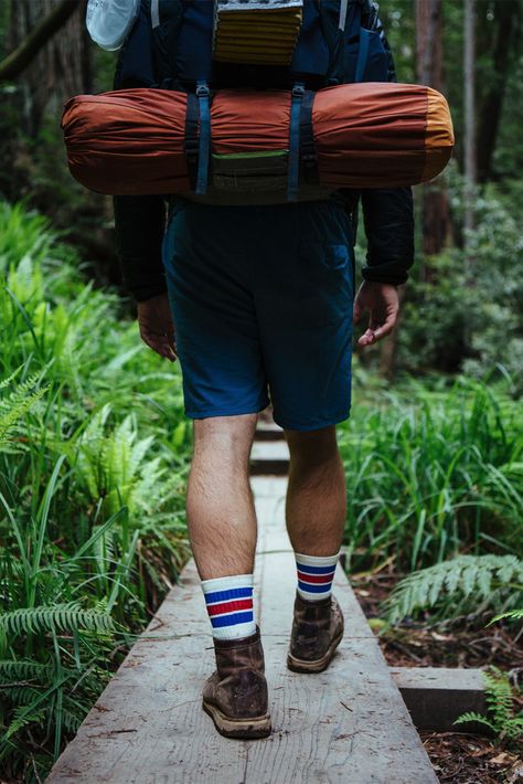 Retro 3 stripe hiking socks. Made from premium merino for blister free and fresh smelling feet. #hiking #backpacking #socks #madeintheusa Merino Wool Hiking Socks, Washington Adventures, Socks Photography, Wool Hiking Socks, Hiking Summer, Socks Aesthetic, Outdoor Socks, Retro 3, Adventure Backpack