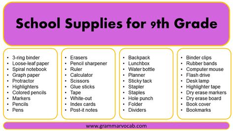 As a ninth-grader, starting a new school year can be both exciting and daunting. With new teachers, new classmates, and new subjects, there are a lot of changes to navigate. One of the most important aspects of starting the year off on the right foot is making sure you have all the necessary school supplies. … List of School Supplies for 9th Grade Read More » Grade 9 School Supplies List, 9th Grade School Supplies List, List Of School Supplies, Starting A New School, Back To School List, School Supplies Highschool, Homeschool Field Trips, Card Printer, Ninth Grade