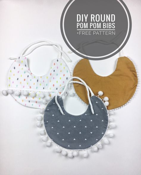 Make your own pom pom bib under $5!!! Etsy sales for $20, save money and diy! Perfect for your baby! Diy Bibs, Baby Bib Tutorial, Diy Baby Bibs, Bib Tutorial, Baby Diy Projects, Easy Baby Blanket, Diy Bebe, Bib Pattern, Diy Baby Gifts