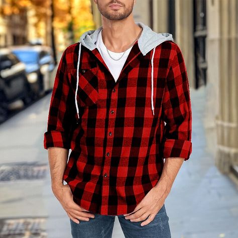 Red plaid shirt outfit