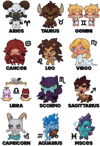 Cartoon zodiac horoscope signs tattoos to represent each of the kiddos... some day Horoscope Signs Tattoos, Sing Cartoon, Zodiac Cartoon, Libra Sign Tattoos, Tattoo Cartoon, Zodiac Signs Animals, Zodiac Sign Fashion, Zodiac Things, Zodiac Characters