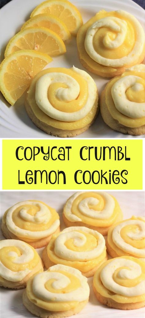 Copycat Crumble, Crumbl Cookie Recipe, Crumble Cookie Recipe, Cookies Lemon, Crumble Cookie, Lemon Cookie, Hoco Ideas, Lemon Sugar Cookies, Gourmet Cookies