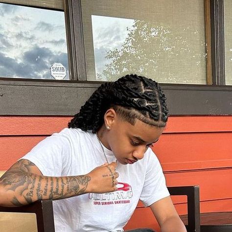 Stud Locs Hairstyles, Stud Hair Styles, Stud Dreads, Locs On Studs, Twist To Locs, Studs Hairstyles Braids, Locs Stud, Stud With Locs, Stud Braid Hairstyles