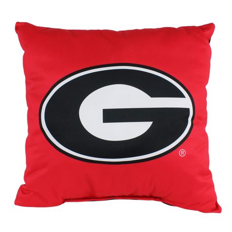 PRICES MAY VARY. 100% Polyester, 100% Polyester Fill Made in USA Bright, Vibrant Colors and Logos on Both Sides of the Pillow Measures 16 x 16 x 6. A Great Colorful Addition to Any Room or Bed Can Be Used as a Decorative Accent or as a Soft Pillow to Rest Officially Licensed Team Colors and Logos Made in the USA Ga Bulldogs, Georgia Bulldog, Machine Wash Pillows, Sofa Pillows Arrangement, Dog Pillow Bed, American Decor, University Of Georgia, Throw Pillows Bed, Boho Chic Furniture