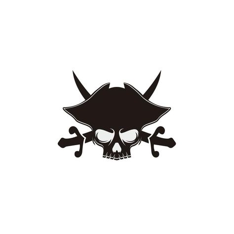 Pirate skull logo. head of skeleton and sabers. pirate symbol. Vector illustration Pirates Symbols, Pirates Logo Design, Pirate Logo Design, Pirate Icon, Pirate Vector, Skeleton Logo, Pirate Symbols, Pirate Logo, High Af