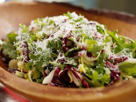 Ultimate Cheesy Chicken Parmesan, Cheesy Chicken Parmesan, Red Sauce Recipe, Jeff Mauro, The Kitchen Food Network, Geoffrey Zakarian, Green Salads, Radicchio Salad, Italian Night