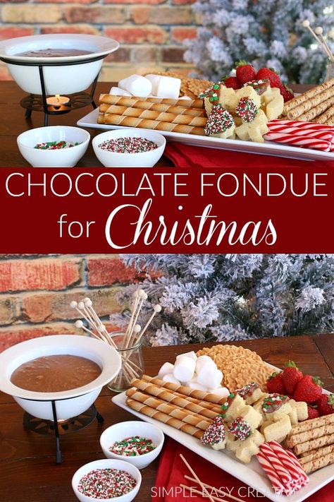 Fondue Christmas Party, Christmas Chocolate Fondue, Christmas Fondue Party Ideas, Thanksgiving Fondue, Chocolate Fondue Ideas, Chocolate Fondue Dippers, Meat Fondue Recipes, Christmas Fondue, Fondue Dessert