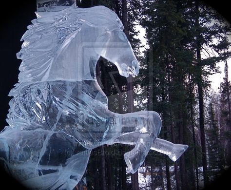 Mythical Ice Creatures, Frozen Animals In Ice, Ice Statue, Snowflake Ice Sculpture, Dragon Ice Sculpture, Angel Wallpaper, Ice Art, Snow Sculptures, The Last Unicorn