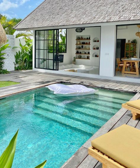 The Most Stylish Bali Airbnb Villa | Decoholic Bali Style Home, Modern Villas, Bali House, Canggu Bali, Casa Patio, Have Inspiration, Deus Ex Machina, Tropical House, King Bedroom