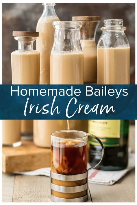 Irish Cream (Homemade Baileys) is SO easy to make at home! This Homemade Irish Cream Recipe is such a great addition to St. Patrick's Day cocktails, coffee, or ice cream. If you've ever wondered how to make Irish Cream, it's much more simple than you've imagined. Anyone can make it at home for homemade gifts or just enjoying with your family. #thecookierookie #baileys #cocktails #irishcream Baileys Recipes Drinks, Homemade Liqueur Recipes, Homemade Baileys Irish Cream, Baileys Irish Cream Recipes, Baileys Cocktails, Irish Cream Recipe, Homemade Baileys, Homemade Irish Cream, Irish Cream Coffee