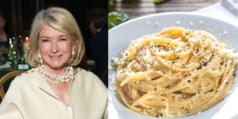 Martha Stewart's favorite 'lazy girl' pasta dish only calls for 3 simple ingredients Martha Stewart One Pan Pasta Recipe, Martha Stewart Alfredo Sauce, Martha Stewart Fettucini Alfredo, Martha Stewart One Pot Pasta, Martha Stewart Pasta, Comfort Food Recipes Casseroles, Capellini Pasta, Quick Pasta Sauce, Fettucini Alfredo