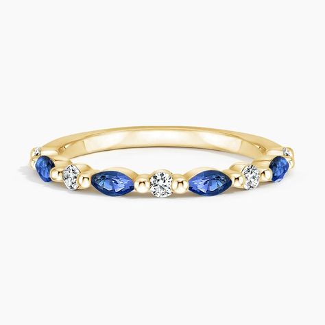 Saphire Stacking Rings, Getty Wedding, Stackable Gemstone Rings, Blue Sapphire Wedding Band, Anniversary Rings For Her, Sapphire Wedding Band, Ring Marquise, Sapphire Band, Sapphire And Diamond Ring