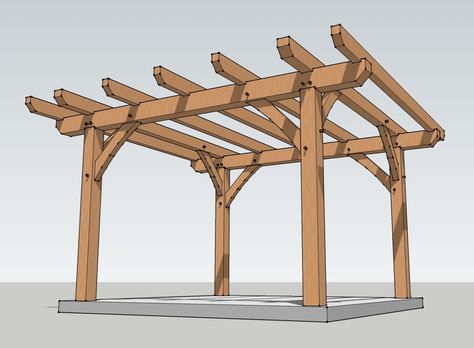 5 Basic Timber Frame Design Considerations for Building a Pergola | Timber Frame Pergola 12x12 Pergola, Timber Frame Pergola Plans, Timber Frame Pergola, Patio Plan, Curved Pergola, Timber Frame Design, Timber Pergola, Small Pergola, Patio Pergola