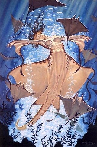 Dorian Cleavenger, Mermaid Drawings, Mermaids And Mermen, Mystical Creatures, Mermaid Art, 2d Art, Creature Concept, Sharks, Sea Creatures