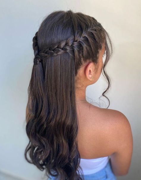 Formal Hairstyles For Long Hair, Formal Hair, Fesyen Rambut, Hairstyle Tutorials, Vlasové Trendy, Prom Hairstyles For Long Hair, Haircut Styles, Wavy Hairstyles, Hairdos For Curly Hair