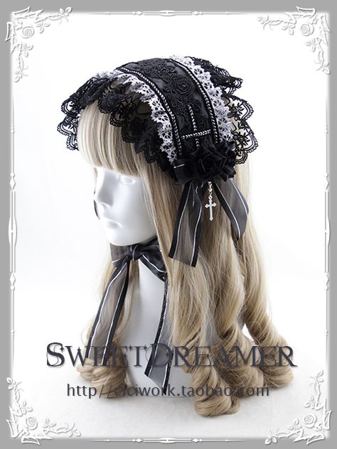 Gothic Headdress, Here Be Dragons, Kawaii Cosplay, Badass Style, Kawaii Fashion Outfits, Victorian Clothing, Retro Hairstyles, Lolita Dress, Gothic Lolita