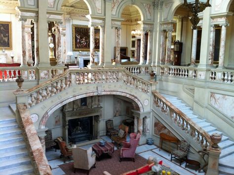 Manor Entrance Hall, Chateau Staircase, Gosford House, Marble Entrance, Grand Entrance Hall, Large Staircase, Gosford Park, Marble Hall, Classic Staircase