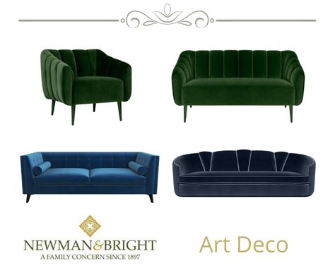 What was your favourite era? We love the roaring 20's and our range of Art Deco sofas perfectly reflect this era. The luxury of the velvet and the style ooze the glamour that would be found back then. #roaring20s #1920s #glamour #bestseller #sofa #artdeco #styling #bespokefurniture #luxury #luxuryfurniture #newmanandbright #interiordesign #retrolook #manchester Art Deco Reception, 1920s Glamour, Sofa Retro, Art Deco Sofa, Reception Sofa, Living Room Sofa Design, Roaring 20's, Star Hotel, Modern Art Deco