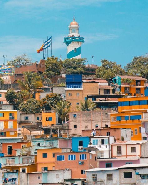 A beautiful shot of the Lighthouse in Guayaquil, Ecuador. It was constructed in 2001 and inaugurated in 2002. 🇪🇨 📷 cred @evandrorocha… Guayaquil Ecuador Aesthetic, Travel America, The Lighthouse, America Travel, Nicaragua, Ecuador, Paris Skyline, Lighthouse, Peru