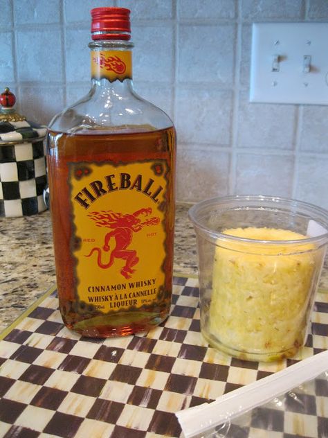 Fireball Pineapple, Chicken Stencil, Grill Favorites, Adult Popsicles, Booze Board, Fireball Recipes, Tequila Mixed Drinks, Grilled Pineapple Recipe, Summer Grill