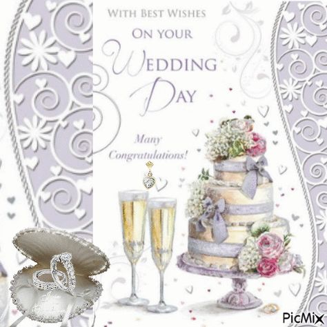 With best wishes on your Wedding Day. Congratulations Happy Birthday Dancing, Wedding Wishes Quotes, Congratulations On Your Wedding, Wedding Day Wishes, Congratulations On Your Wedding Day, Engagement Videos, Marriage Celebrant, Wedding Congratulations Card, Happy Married Life