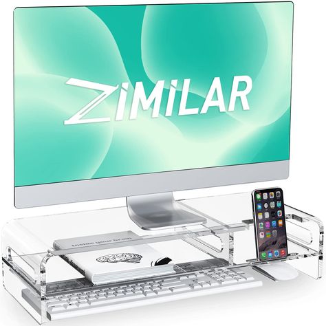 Acrylic Laptop Stand, Acrylic Monitor Stand, Acrylic Desk Accessories, Keyboard Storage, Laptop Stand For Desk, Laptop Riser, Dual Monitor Stand, Staplers, Monitor Riser