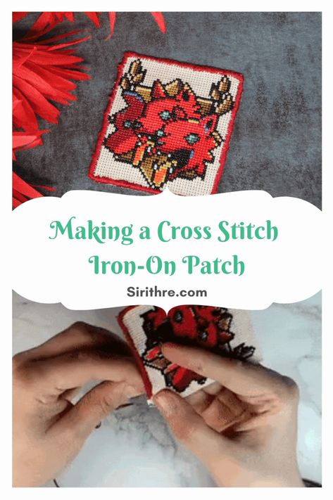 Cross Stitch Iron On Patch, How To Finish A Cross Stitch Project, How To Display Cross Stitch, How To Do Cross Stitch, Cross Stitch Patch Diy, How To Make A Cross Stitch Pattern, How To Make Cross Stitch Patterns, Diy Cross Stitch Patterns, How To Make Embroidery Patches