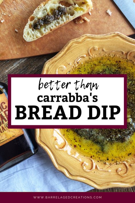 Copycat Carrabba's Bread Dip that's Better!  #oil #bread #dip #oliveoil #carrabbas #breaddip #appetizer @barrelagedcreations #italian #balsamic Best Bread Dip, Carrabbas Bread Dip Recipe, Dip For Focaccia Bread, Carabbas Bread Dip, Carabas Dipping Oil, Bonefish Grill Bread Dip, Italian Bread Dipping Oil, Carrabbas Bread Dip, Bread Spreads