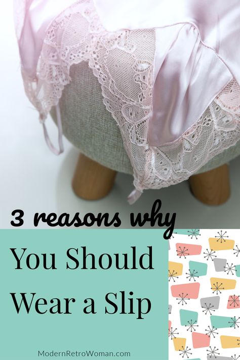 Do women even wear slips anymore?  This article highlights three reasons why you should wear a slip. Plus a bonus reason thrown in for good measure. #underdresses #classylady #HowToBeALady 1950 Fashion Women, Around The House Outfit, Wicker Outdoor Furniture, Femininity Tips, Vintage Outfits Classy, 1950s Fashion Women, Female Hygiene, Modern Skirt, Walking In High Heels