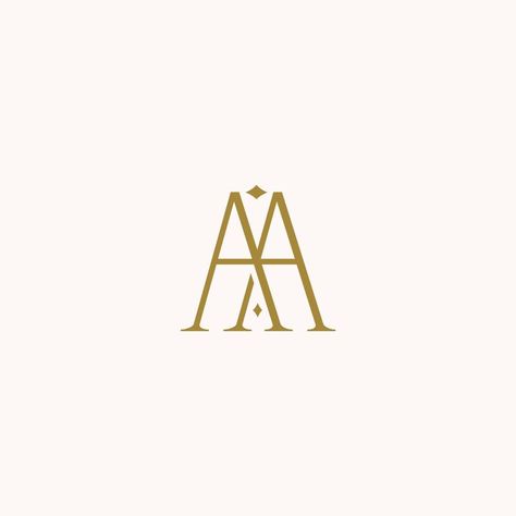 Minimalist and elegant AA letter with Serif style logo design vector. perfect for fashion, cosmetic, branding, and creative studio A A Monogram Logo, An Logo Design Letter, Aa Wedding Logo, A A Logo Design, Aa Logo Design Letter, 4 Letter Logo, Aa Logo Design, 2 Letter Logo, Aa Monogram