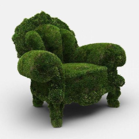 Grow Your Own Chair from Grass, Soil and a Cardboard Framework. Outdoor Living Ideas We Love at Design Connection, Inc. | Kansas City Interior Design http://designconnectioninc.com/blog/ #DIYGrassChair #DIYFurniture #GrassChair Fake Grass, Moss Garden, Cool Diy Projects, Patio Area, Grow Your Own, Patio Design, Backyard Patio, Secret Garden, Patio Garden