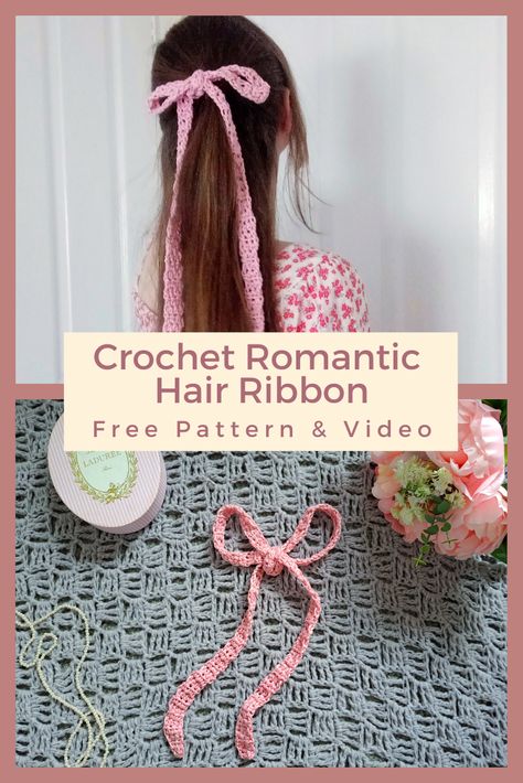 Cottagecore Crochet, Feminine Crochet, Crochet Hair Bows, Crochet Headband Tutorial, Crochet Hairband, Crochet Headband Pattern Free, Crochet Garden, Hair Patterns, Crochet Headband Pattern