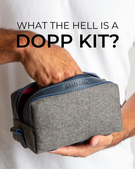 What the Hell is a Dopp Kit? A dopp kit is a term that is particularly used in North America to describe a product used to carry essential grooming items when travelling. In simpler terms, a dopp kit is a synonym for a toiletry bag. Learn about the history of Dopp Kits in our blog Mens Dopp Kit, Leather Bag Pattern, Everyday Tote Bag, What The Hell, Toiletry Kit, Dopp Kit, Organizer Bag, Everyday Tote, Essential Items